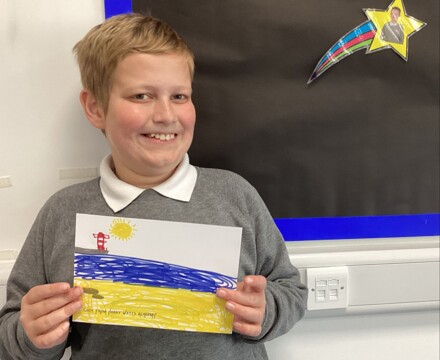 Cody & certificate Helen Ritchie